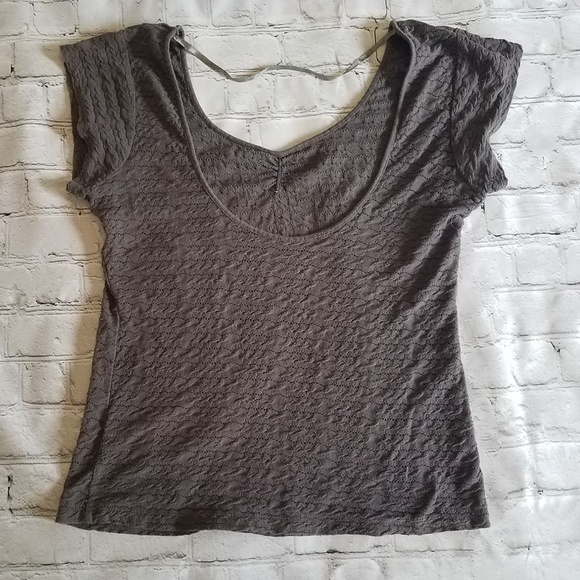 Anthropologie Gray Blouse - Picture 2 of 3